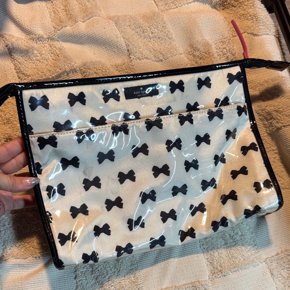 Kate Spade Black Bow Cosmetic Bag